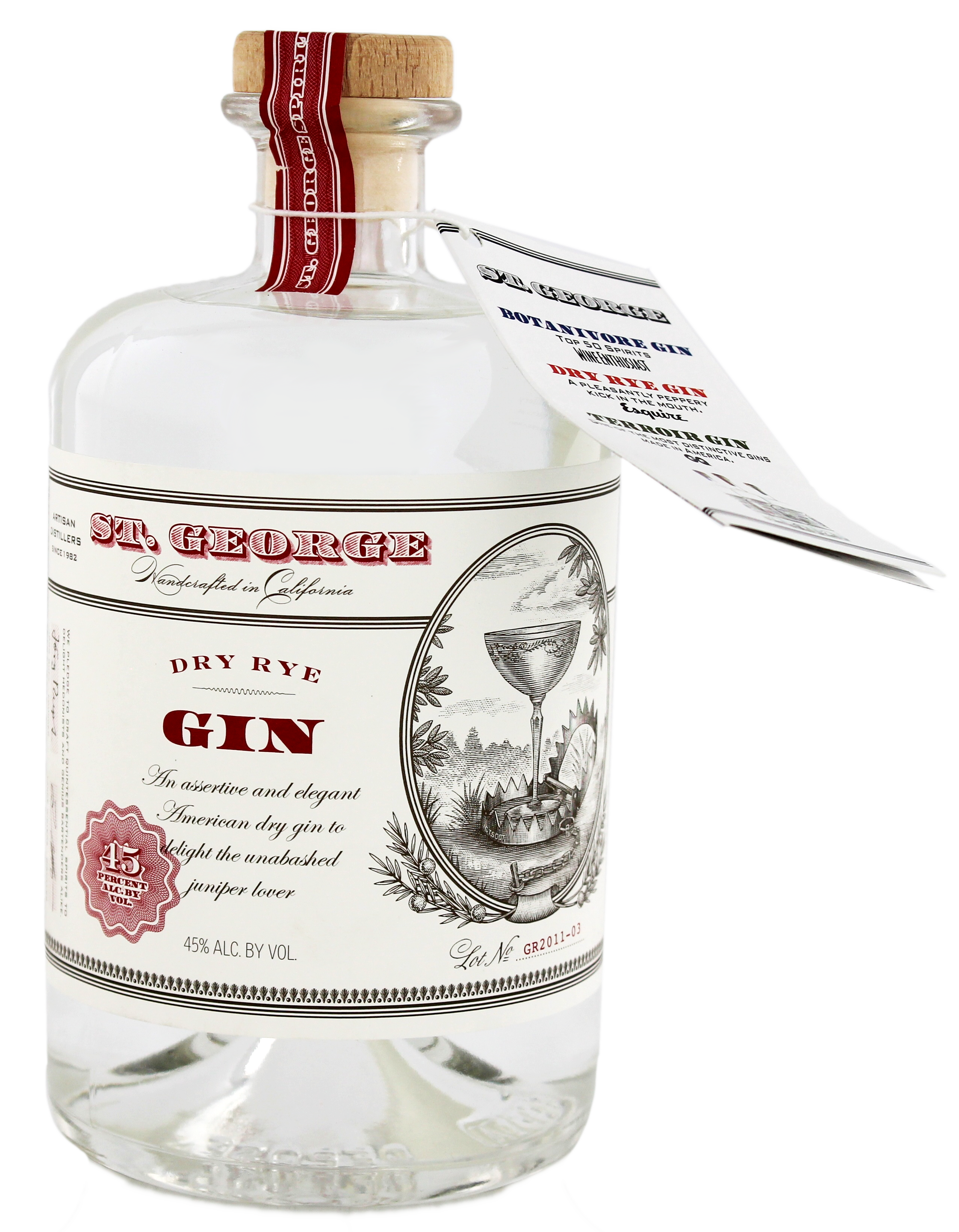 St. George Dry Rye Gin 45%vol. 0,7l
