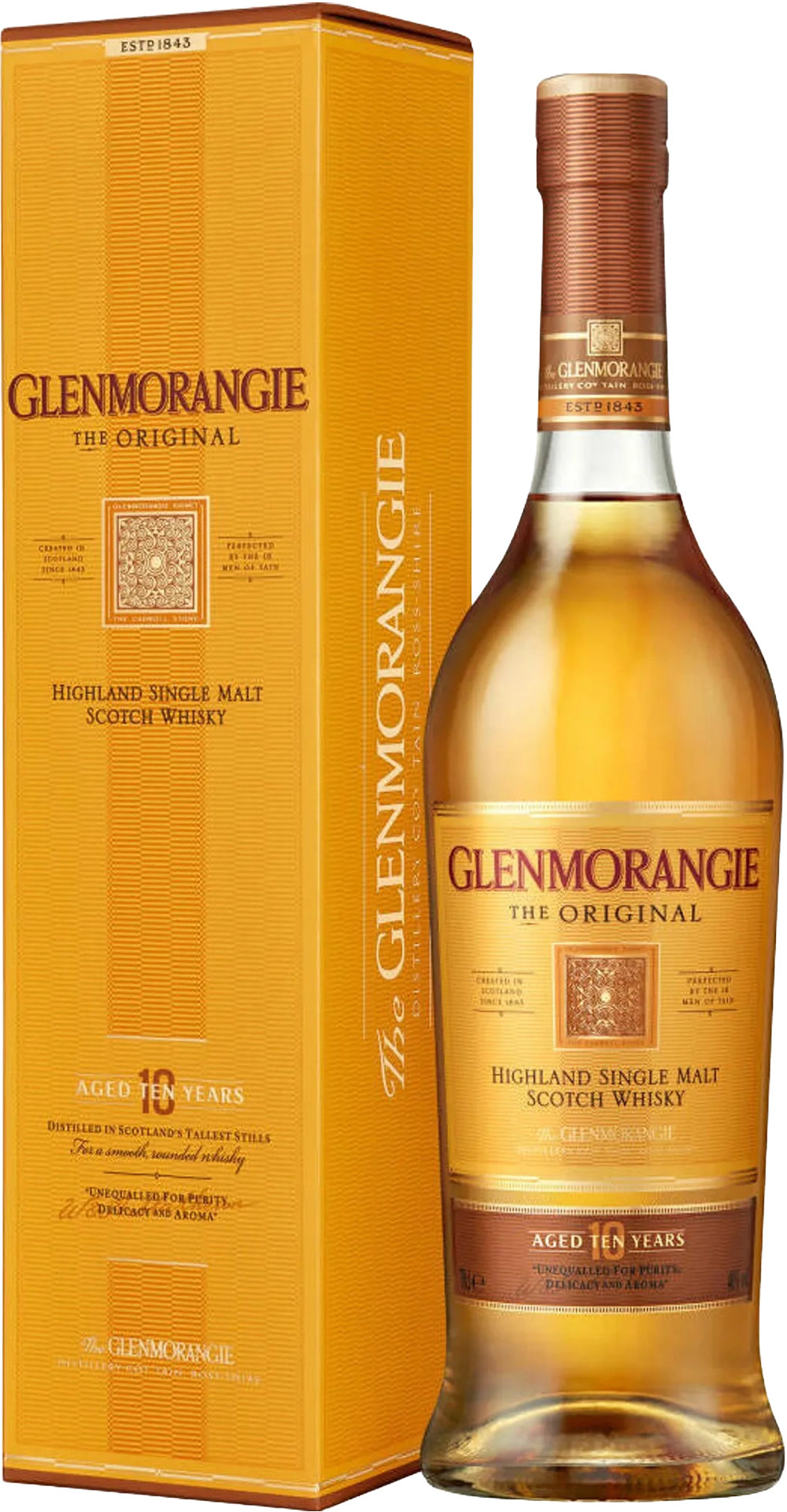 Glenmorangie The Original 10 Jahre Highland Single Malt Scotch Whisky | 40 % vol | 0,7 l