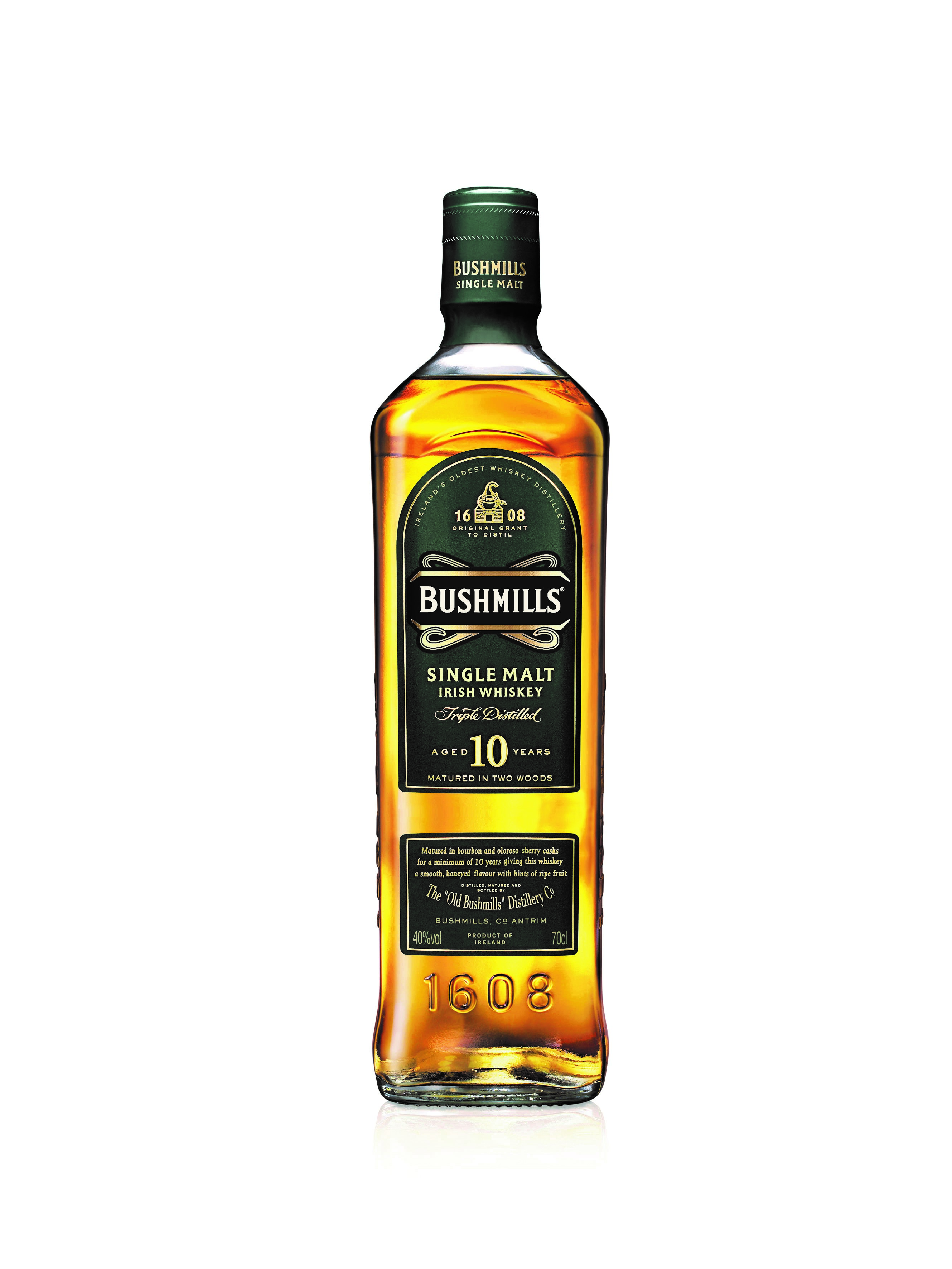 Bushmills Single Malt Irish Whisky 10 Jahre 40%vol. 0,7l