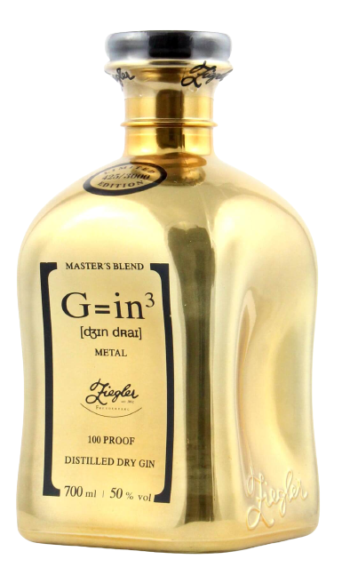 Ziegler G=in³ 100 Proof 0,7 - Dry Gin Metal Gold Edition