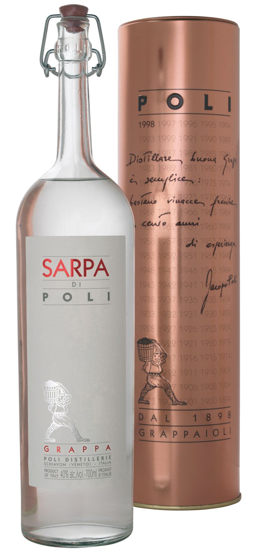 Sarpa di Poli Grappa 40%vol. 0,7l